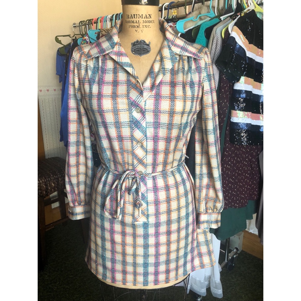 Vintage plaid dress